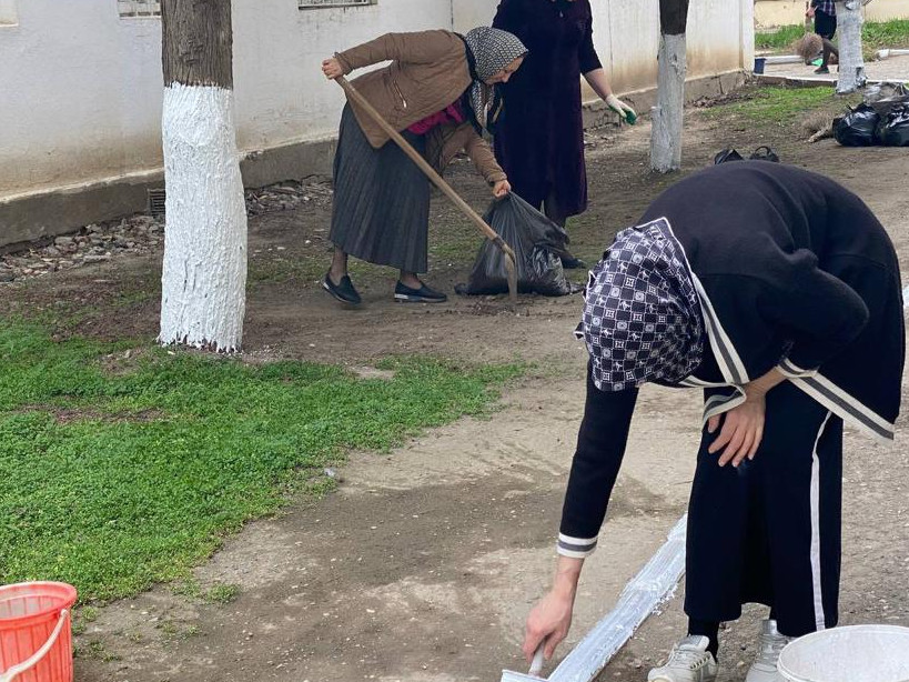 Общереспубликанский  субботнике в МО Чародинский район