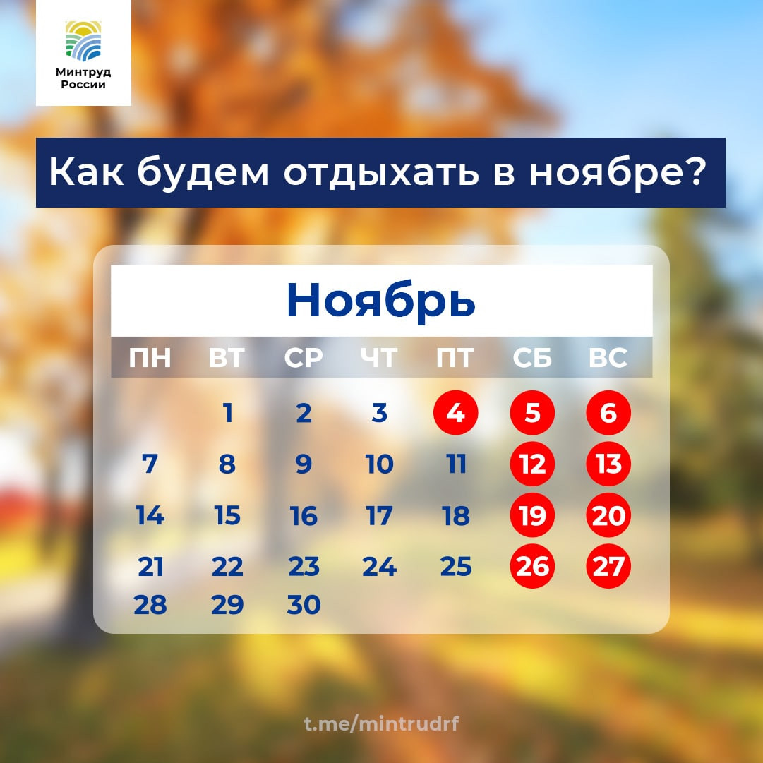 Как отдыхаем в ноябре