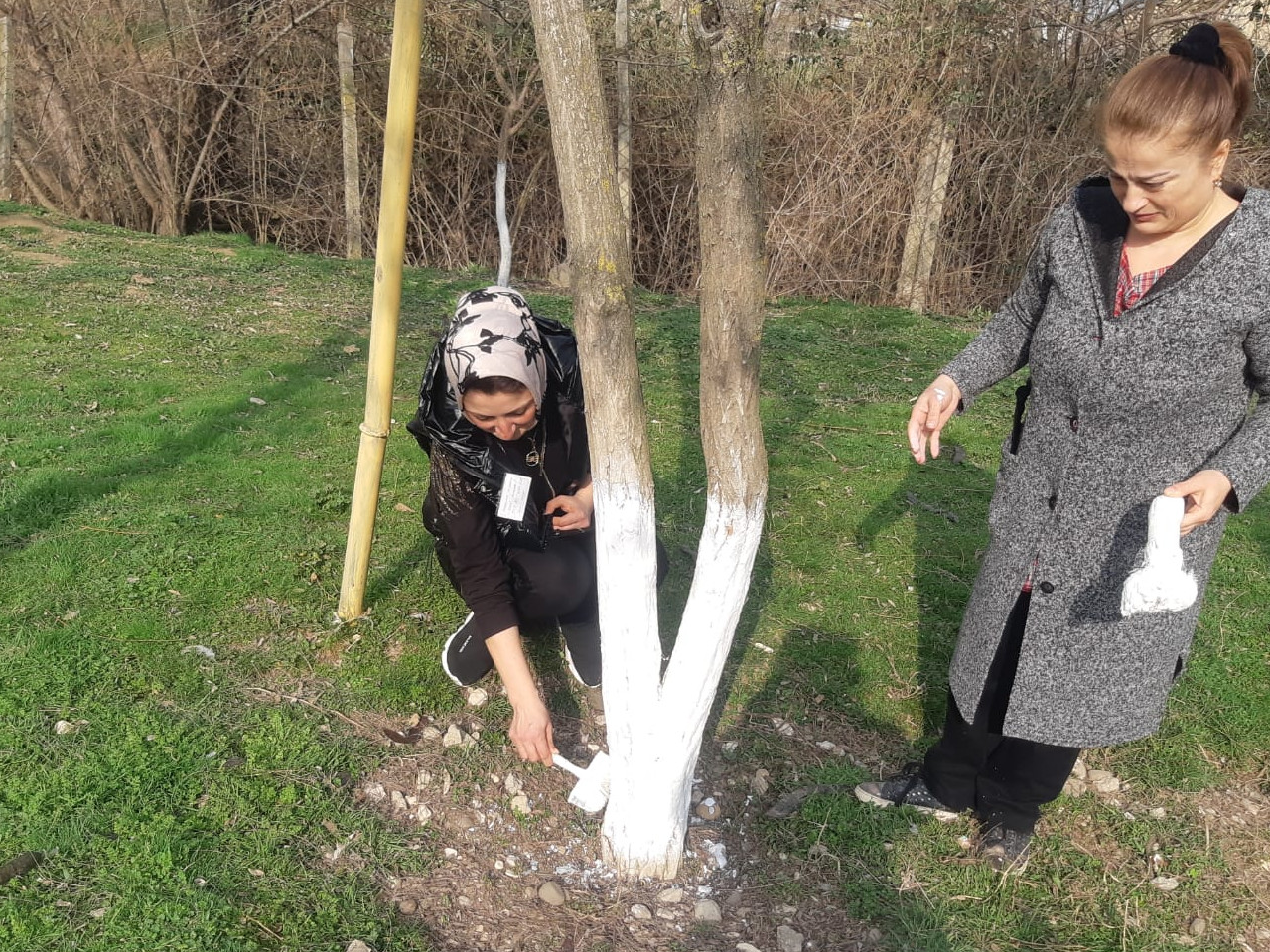 Субботник в Краснопартизаской школе