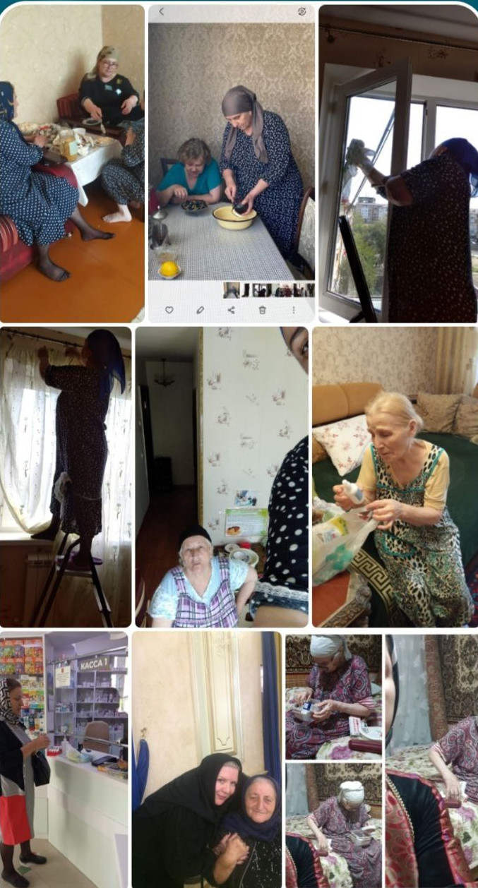 Социальные работники отделений обслуживания на дому при исполнении должностных обязанностей.