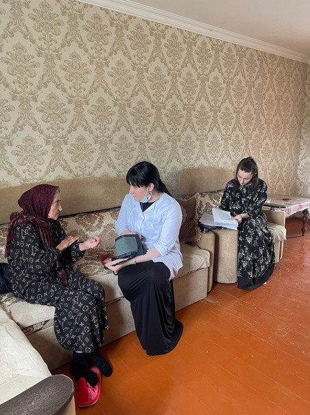 Мобильная бригада в Кизлярском районе в рамках федерального проекта ""Демография - старшее поколение"