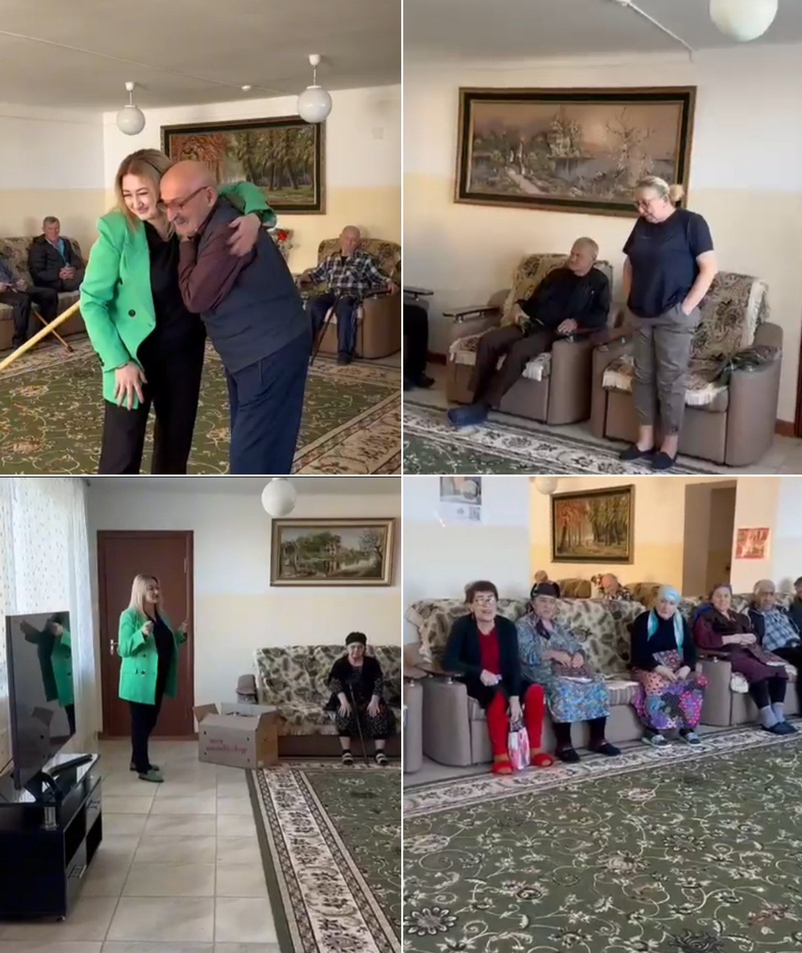 Мадина Гаджимагомедовна со своими помощниками- волонтерами в очередной раз посетила проживающих дома – интерната «Ветеран»