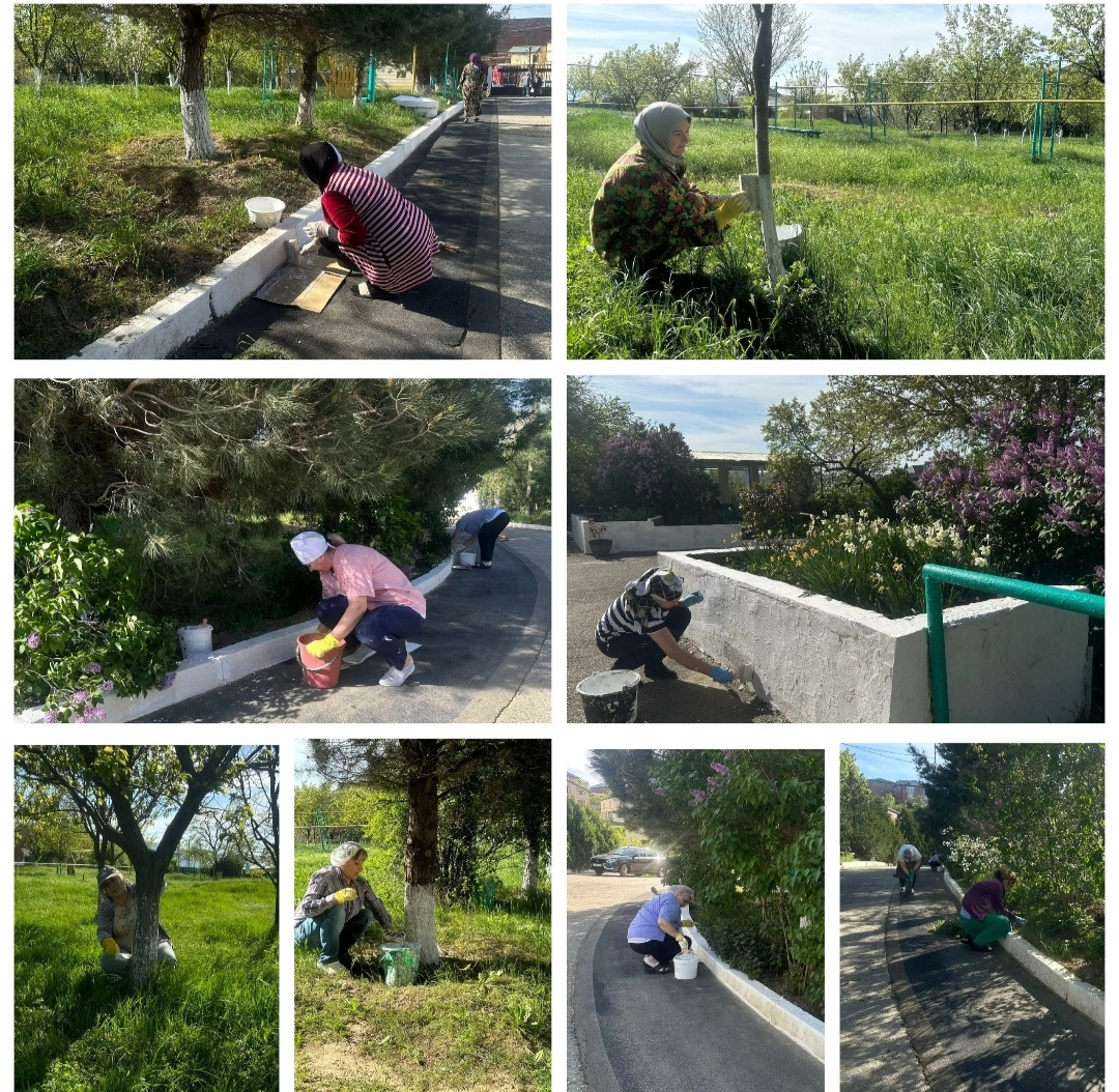 Работники дома - интерната "Ветеран"  приняли участие в общегородском субботнике