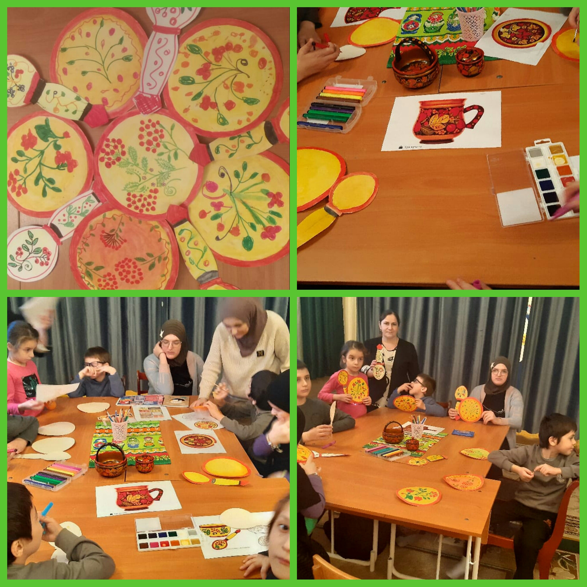 Открытое занятие на тему: «Хохломская роспись».