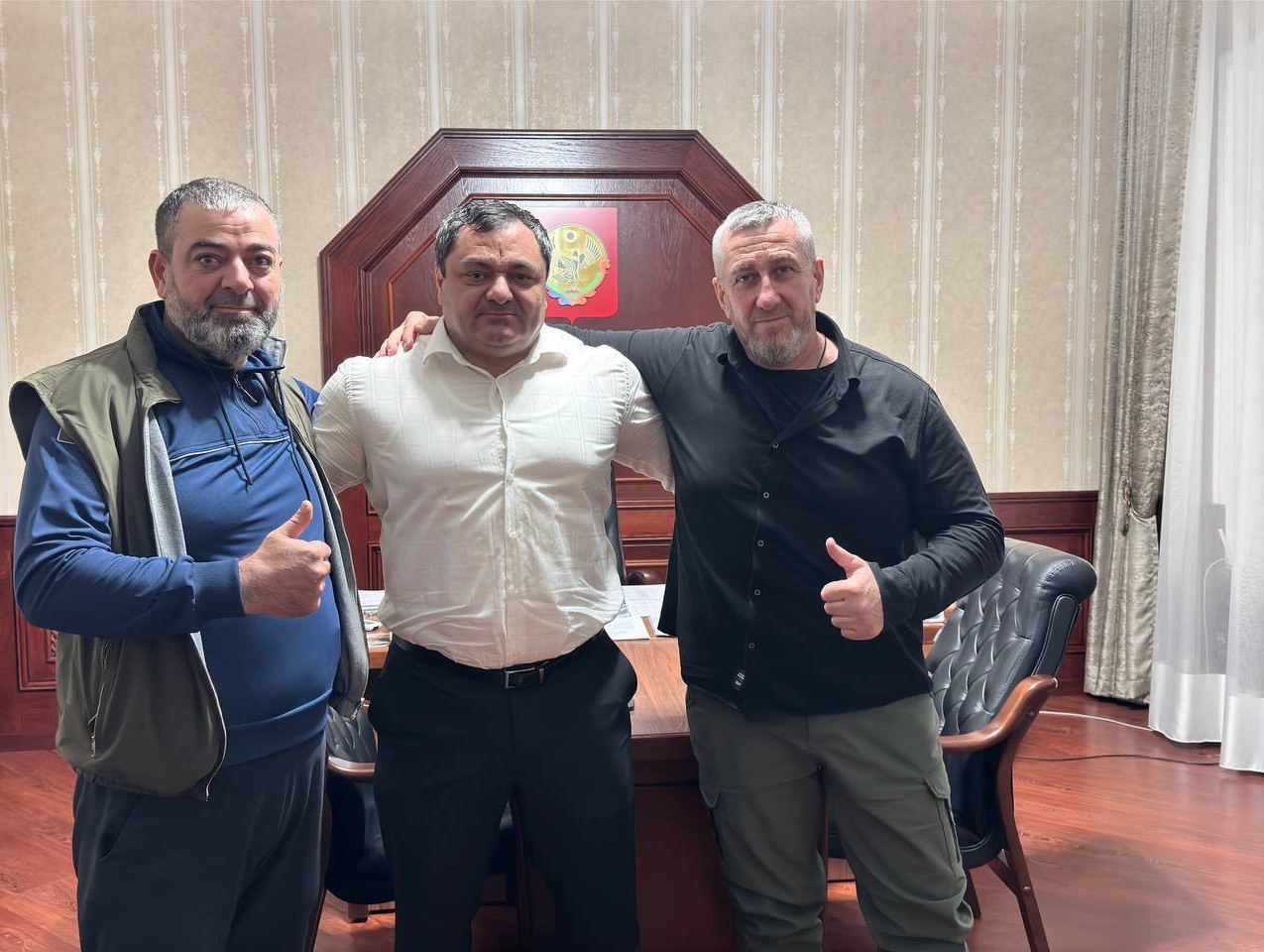 В Управлении социальной защиты Хасавюртовского района прошла встреча с участниками специальной военной операции.