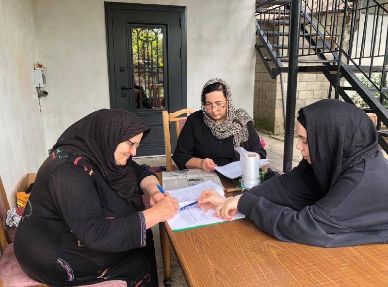 Посещение семей прибывших из зон боевых действий в САР.