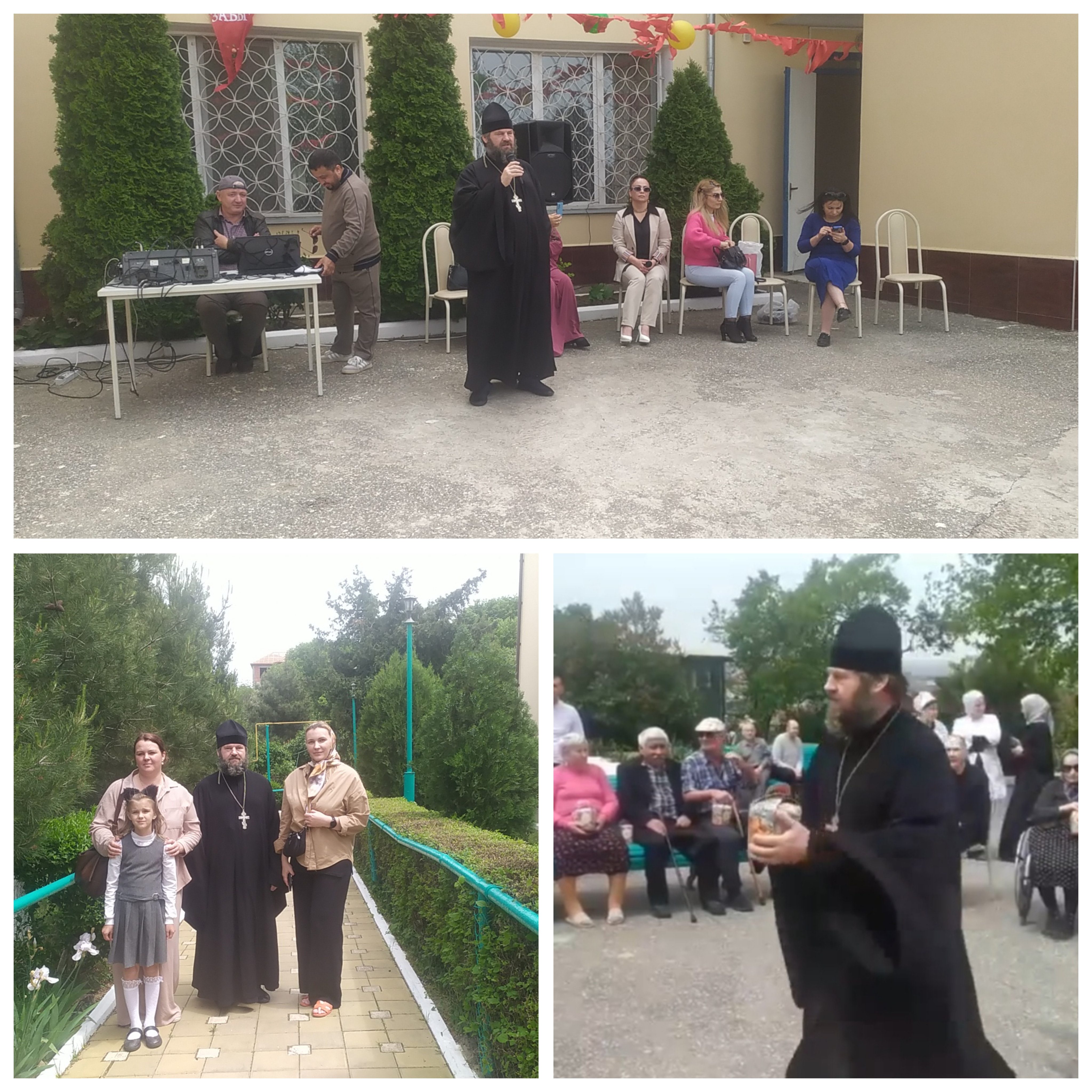 Штатный клирик иерей Владимир Фильчаков и сестры милосердия сестричества во имя святой блаженной Ксении Петербургской Махачкалинского и Грозненского Епархии посетили дом-интернат  «Ветеран»