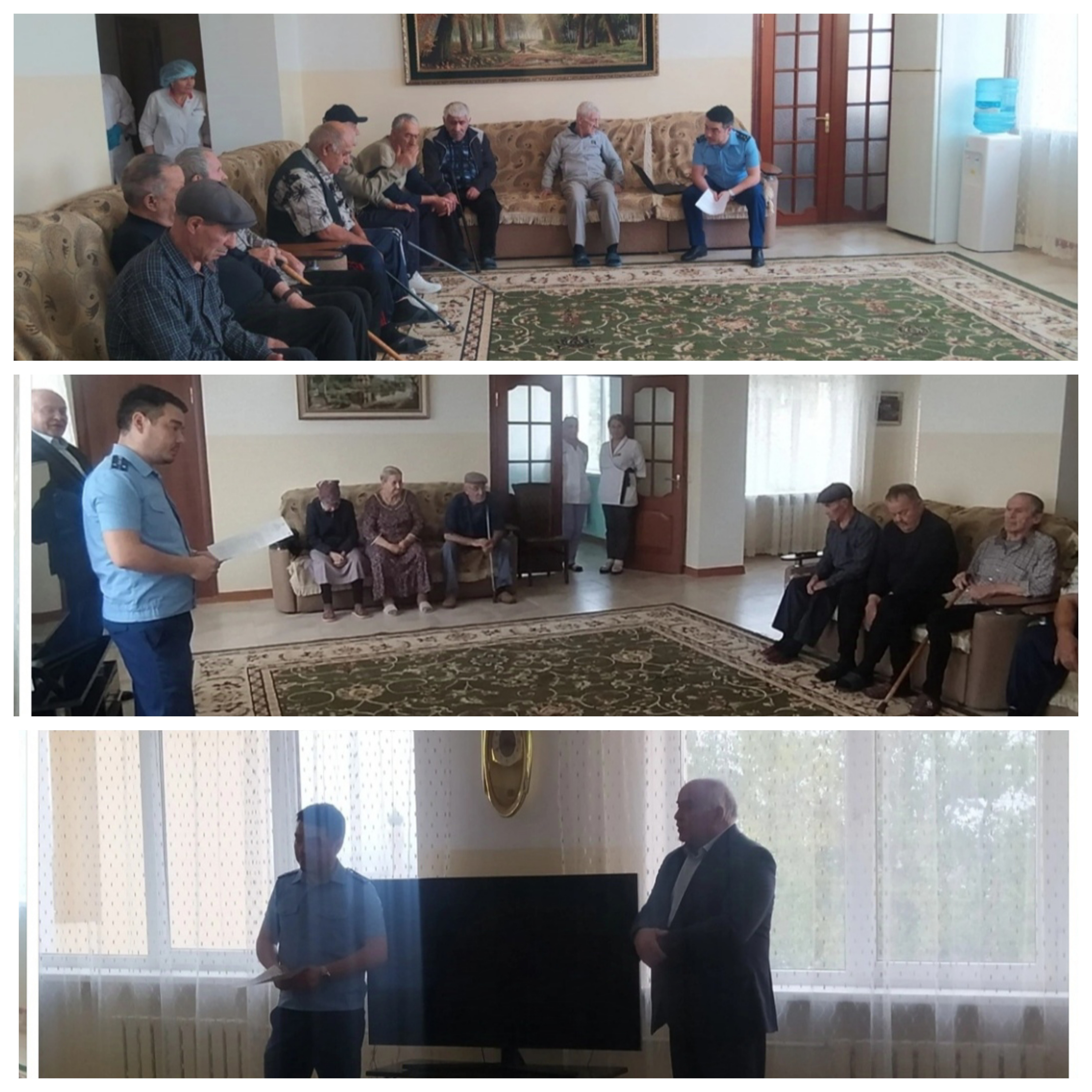 Председатель Махачкалинской межрайонной природоохранной прокуратуры Аблешов Назим Мурзадинович провел с проживающими и работниками дома - интерната «Ветеран»