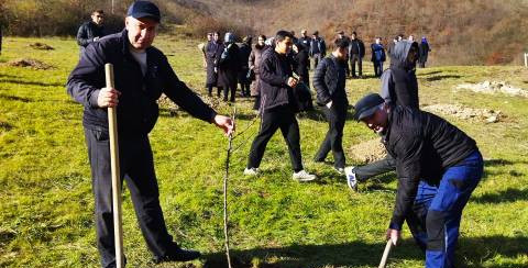 Работники Управления социальной защиты и Комплексного центра Минтруда РД в Табасаранском районе приняли участие в акции «Сад памяти»