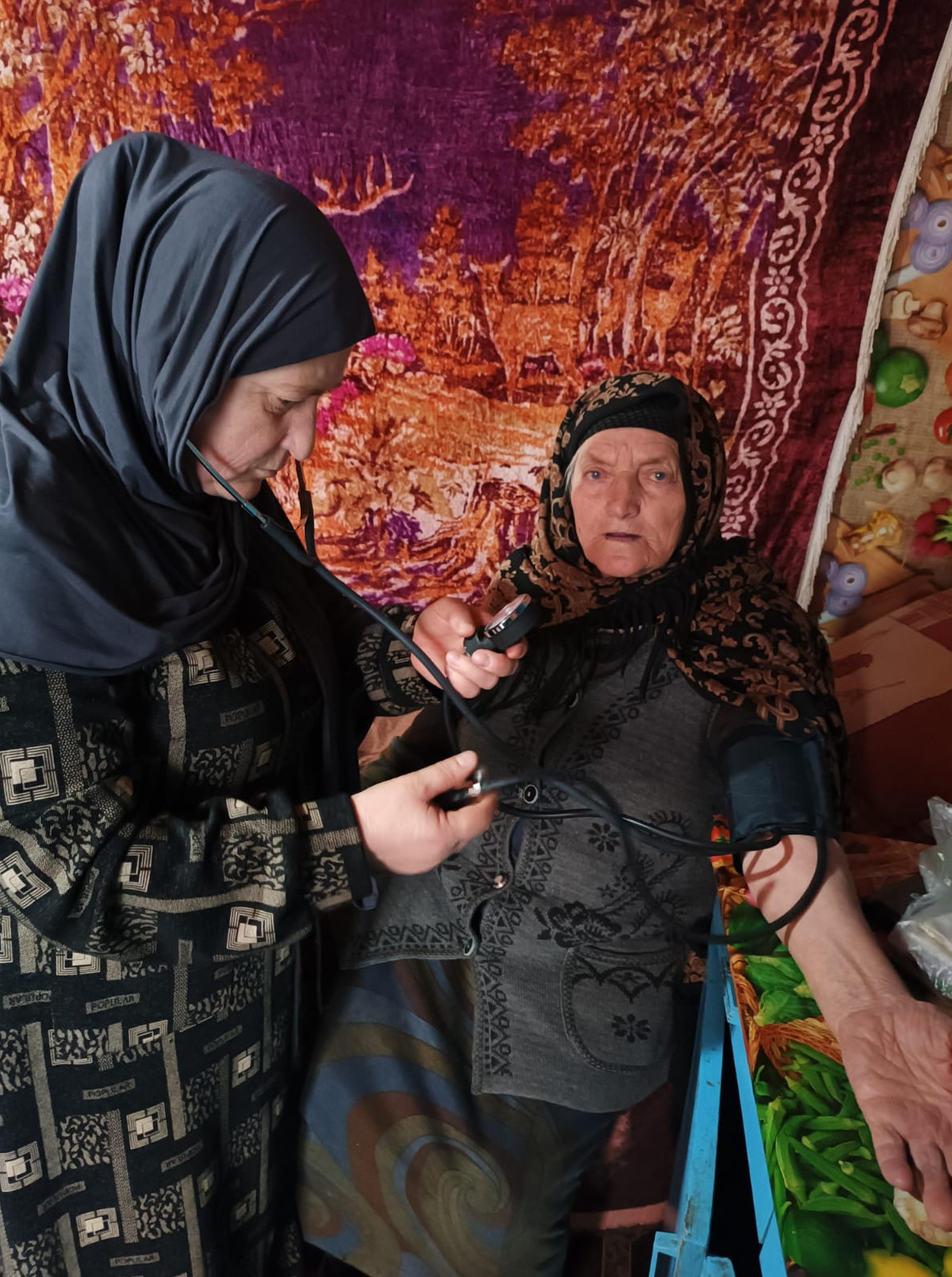 Социальный работник за выполнением своих обязанностей