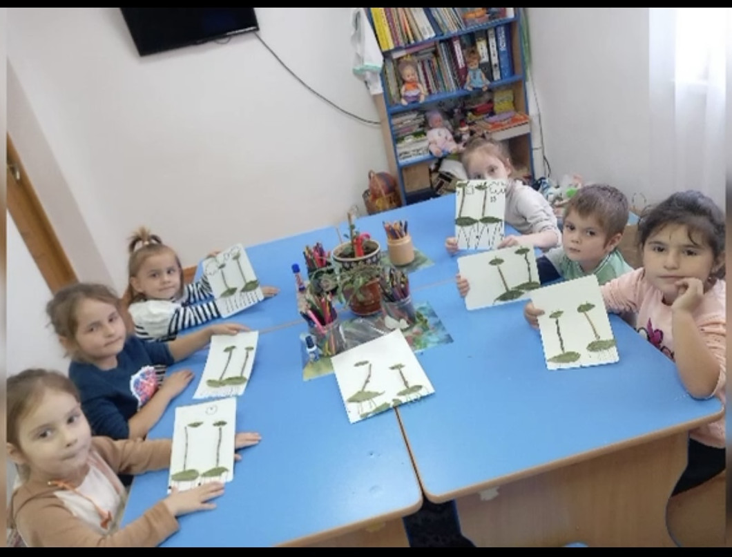 Поделка из листьев "Жираф"