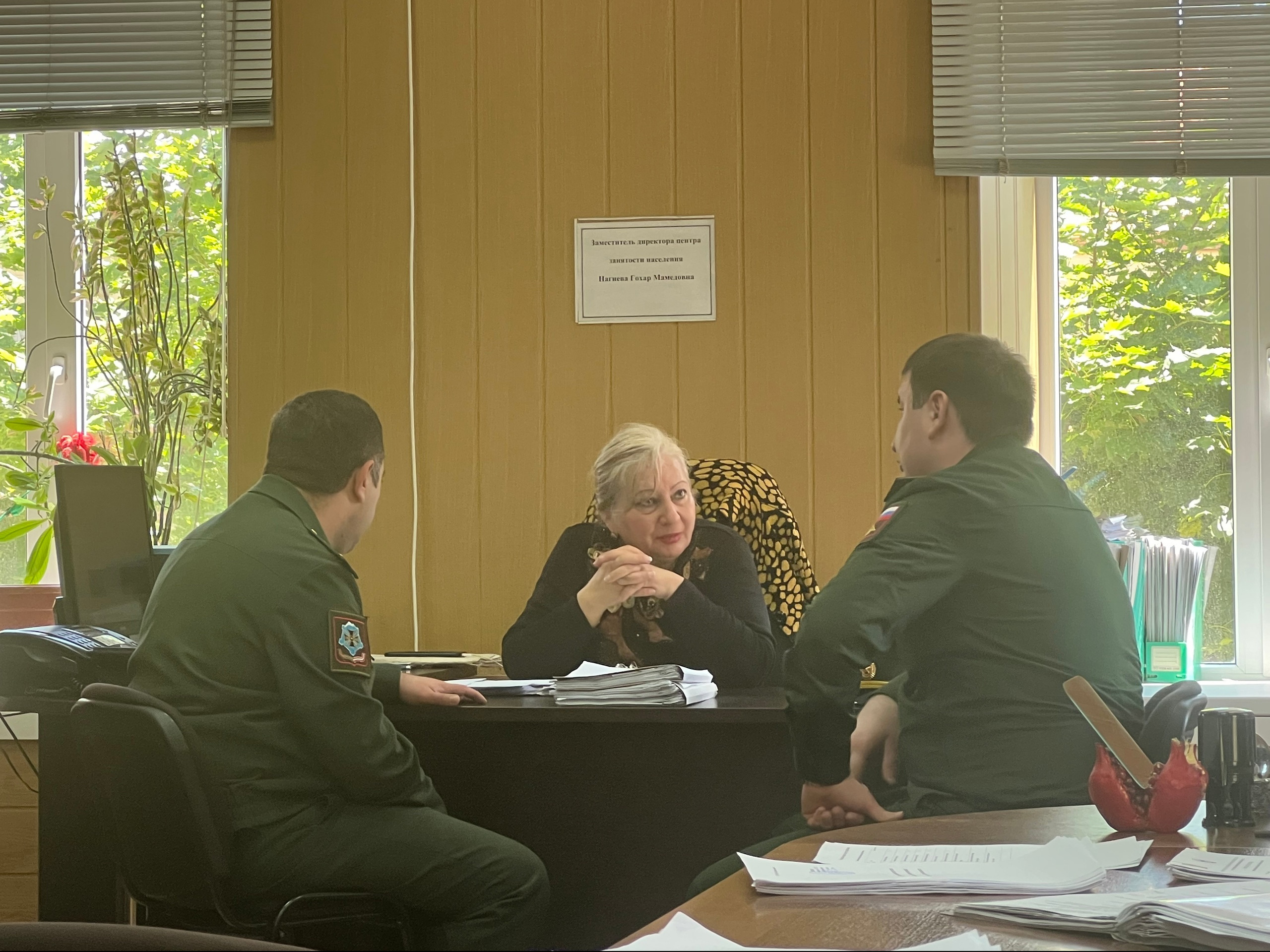 Встреча заместитель директора с военным комиссаром г. Дербента.