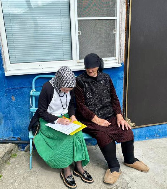 Ознакомление нового социального работника с. Чох с получателями соц. услуг.