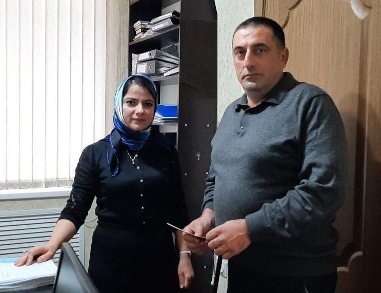 Вручение удостоверения звания «Ветеран труда»