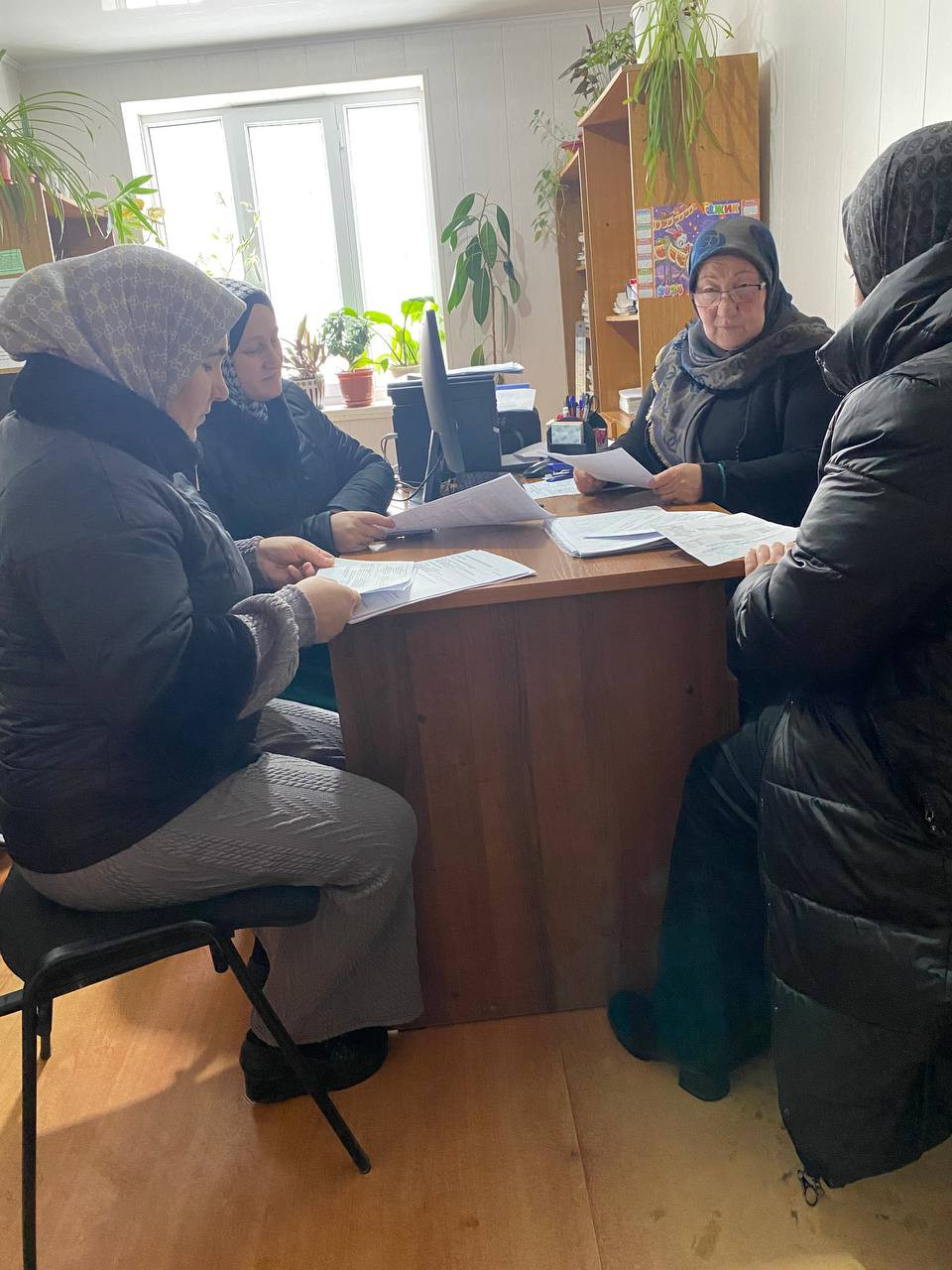 Прием ежемесячных отчетов у социальных работников 1 отд. СО на дому.