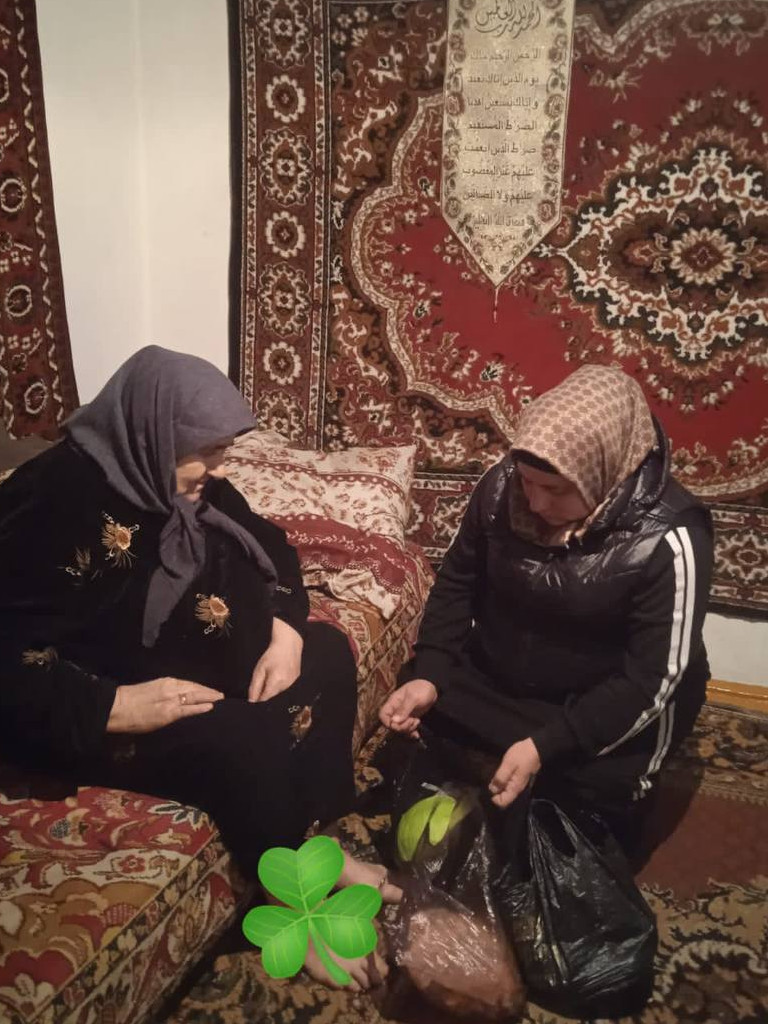 Доставка  продуктов питания своей подопечной.