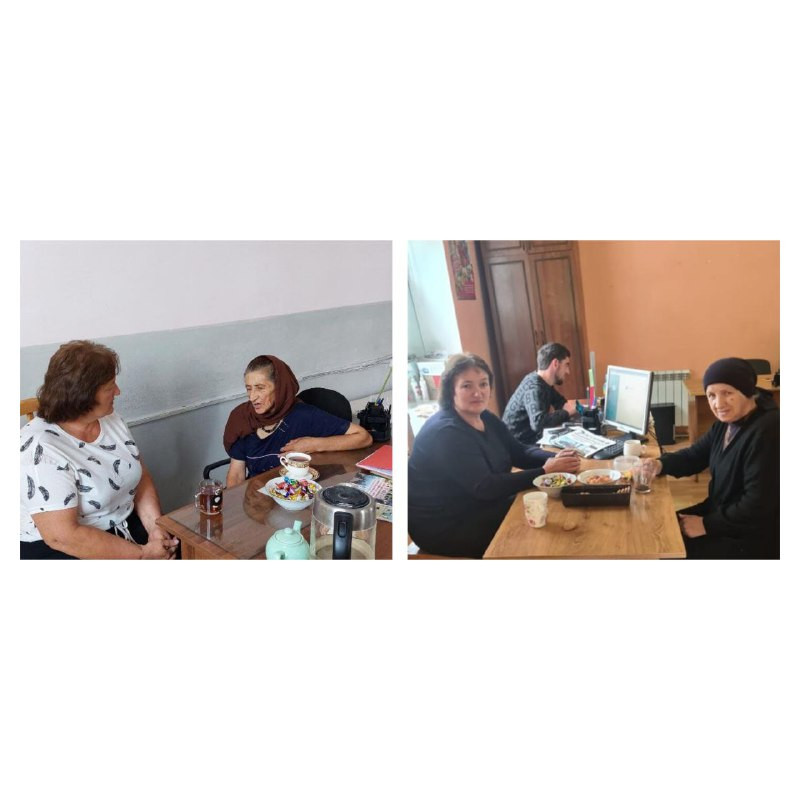 Специалисты дневного пребывания граждан пожилого возраста и инвалидов  с получателями социальных услуг.