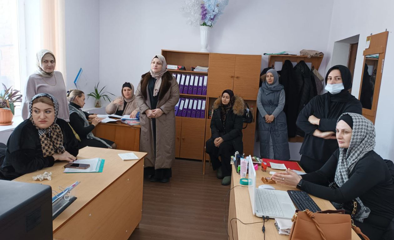 Информационно- ознакомительная пятиминутка в Кцсон г.Кизилюрт,  в отделении обслуживания на дому.