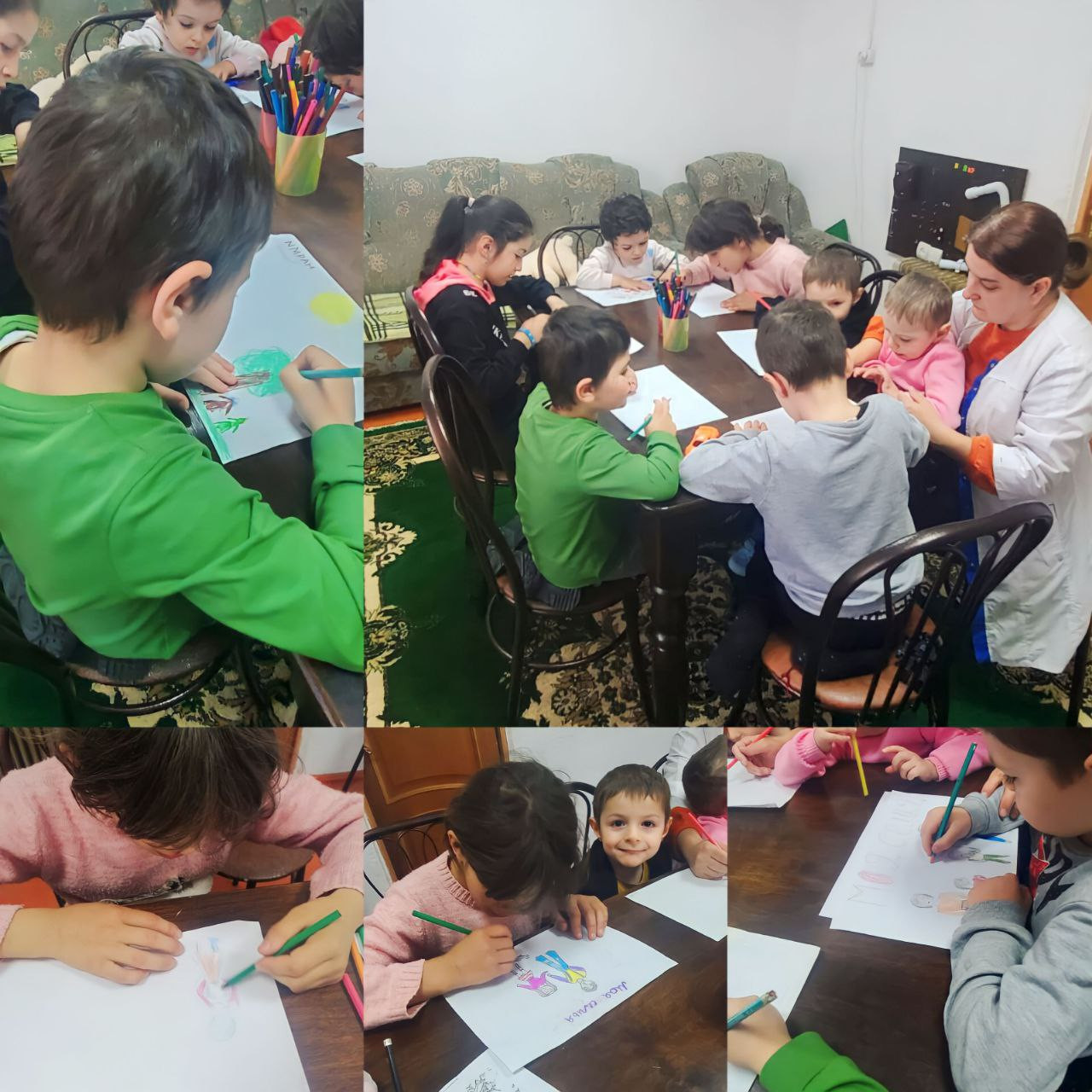 Занятие по рисованию на тему: "Семья".