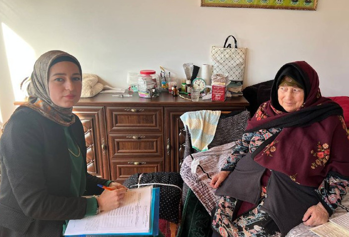 Подворный обход в с. Мегеб.