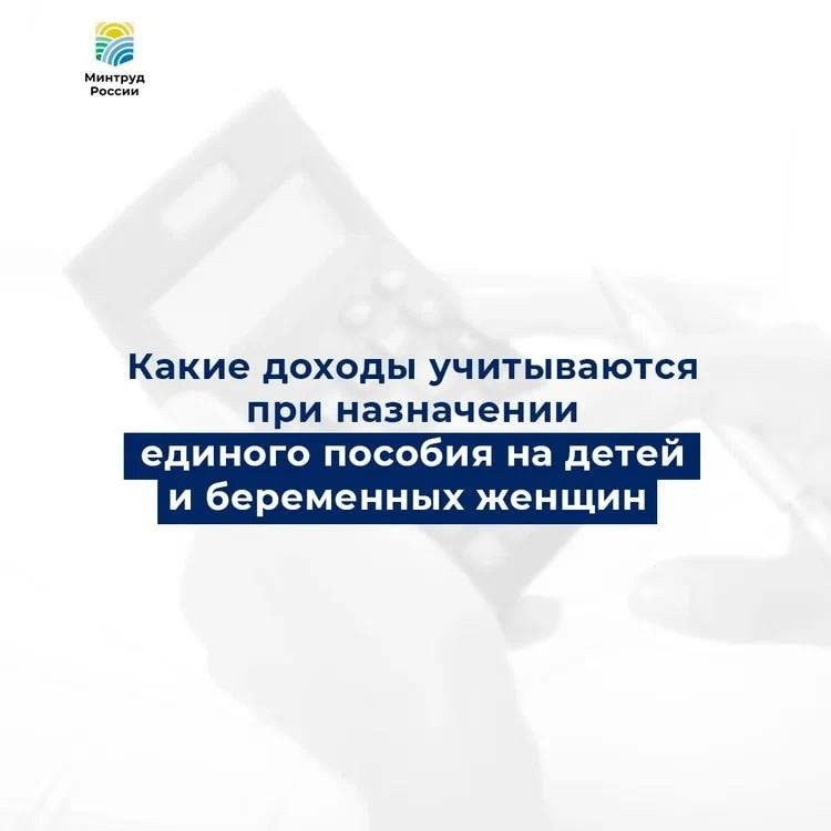 КАКИЕ ДОХОДЫ УЧИТЫВАЮТСЯ ПРИ НАЗНАЧЕНИИ ЕДИНОГО ПОСОБИЯ НА ДЕТЕЙ И БЕРЕМЕННЫХ ЖЕНЩИН