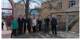 Коллектив ГКУ РД УСЗН в МО"Курахский район" принял участие в общедагестанском субботнике.