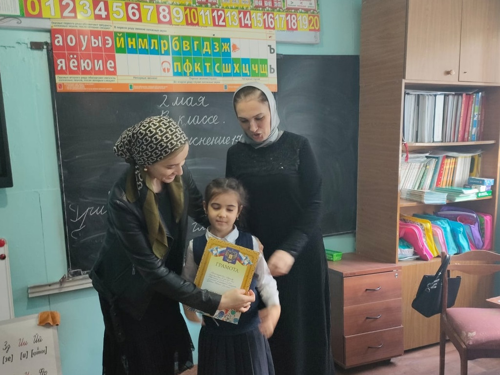 Награждение победителей первого этапа конкурса дипломами и подарками.