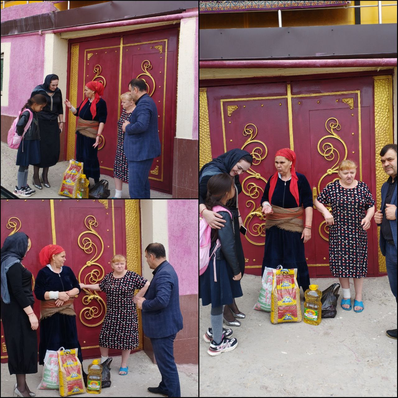 Посетили семью беженцев.