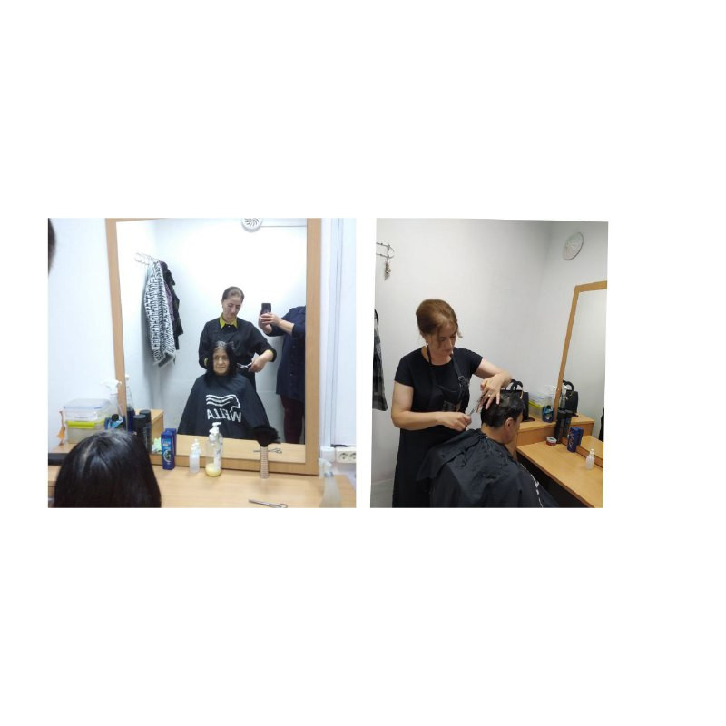 Услуги социального парикмахера.