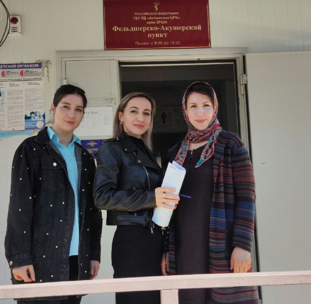 Проведение обхода в населённые пункты Ахтынского района: