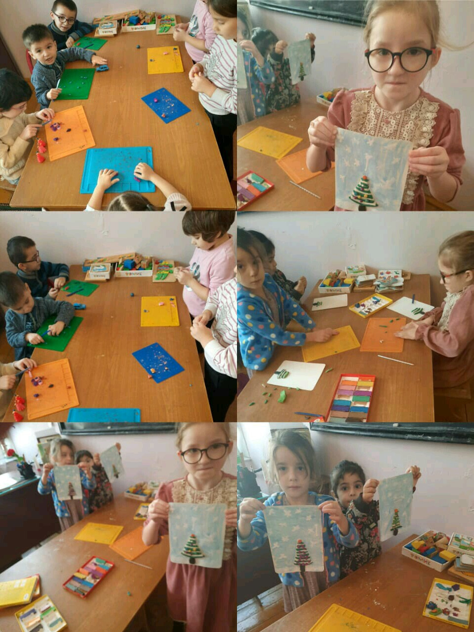 Занятие инструктора по труду "Пластилинография новогодняя елочка"