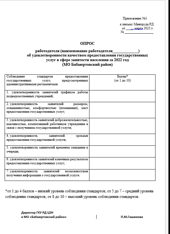 Внимание опрос работодателей