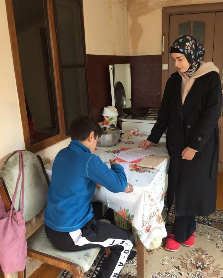 Выезд специалиста в селение Чонтаул. Проведение работы с подопечными.