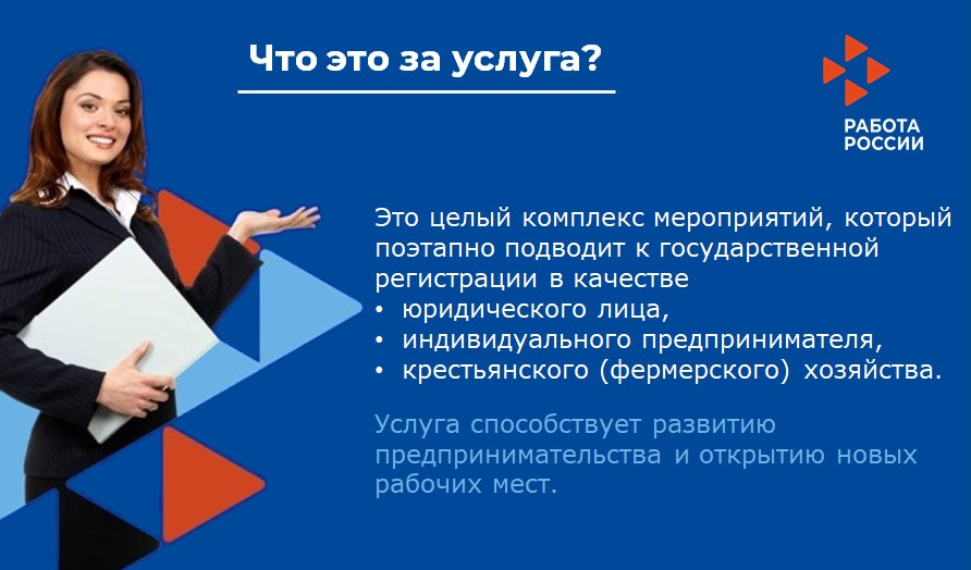 Государственная услуга по содействию началу осуществления предпринимательской деятельности