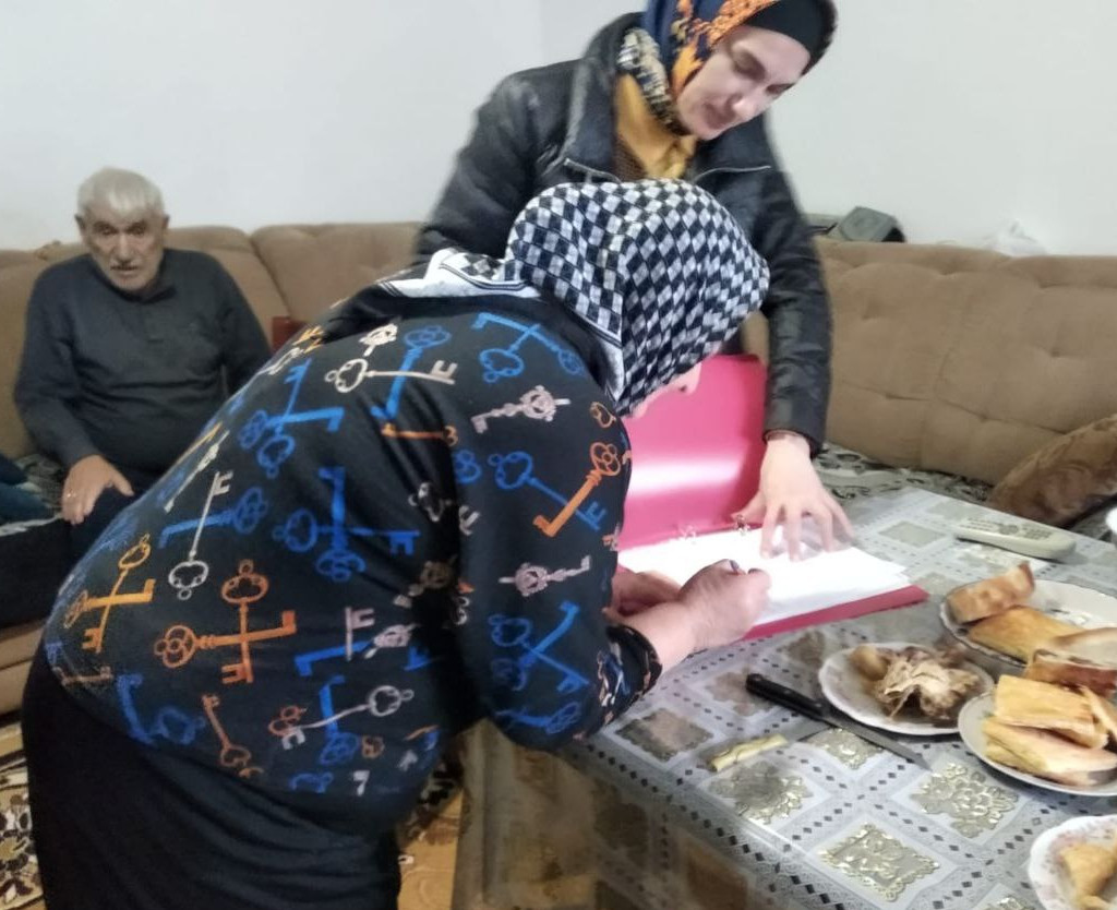 Плановый обход заведующей отделением обслуживания на дому Акашевой З.А