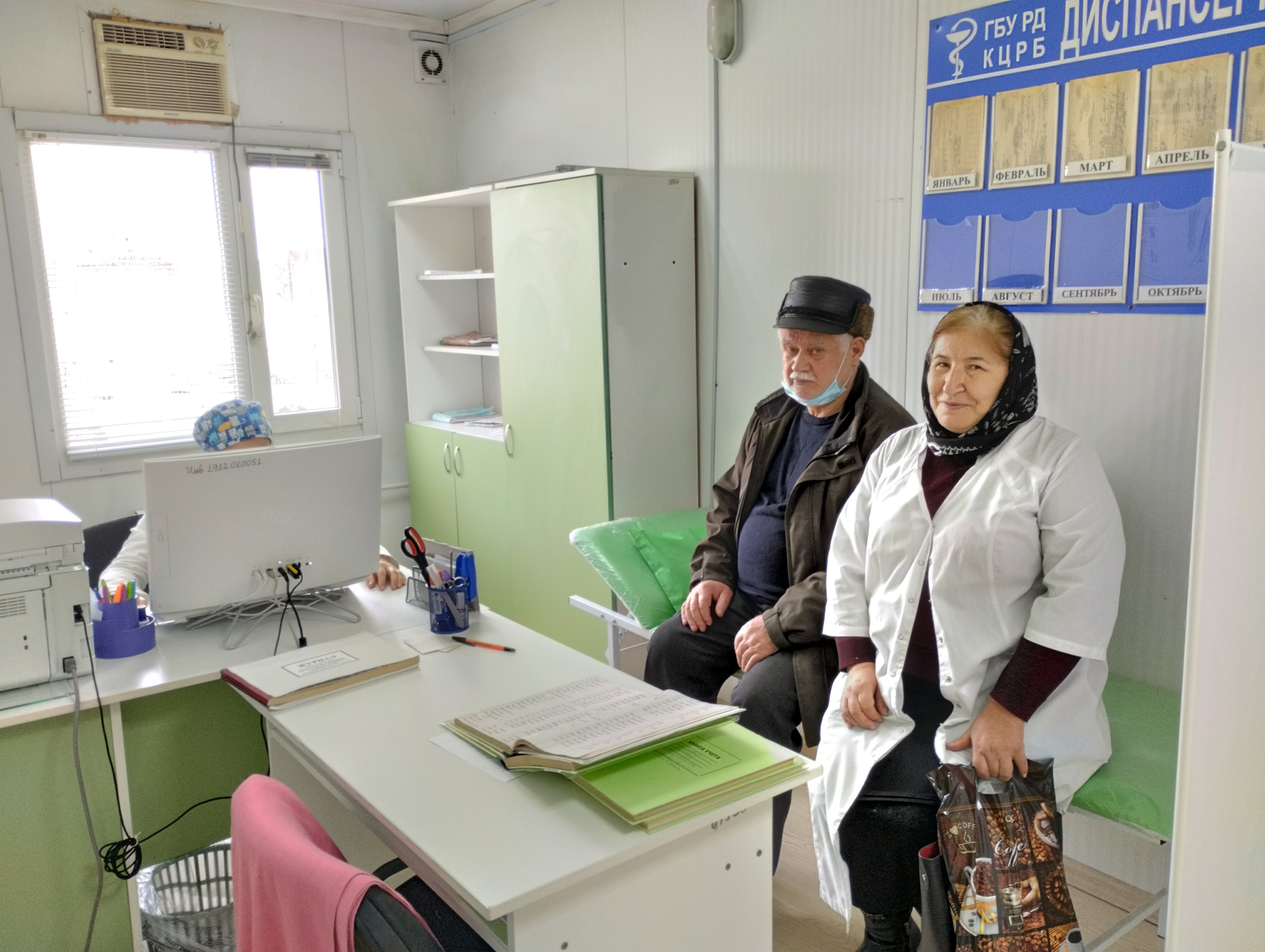 Выезд селение Комсомольское  мобильной бригады "Старшее поколение"