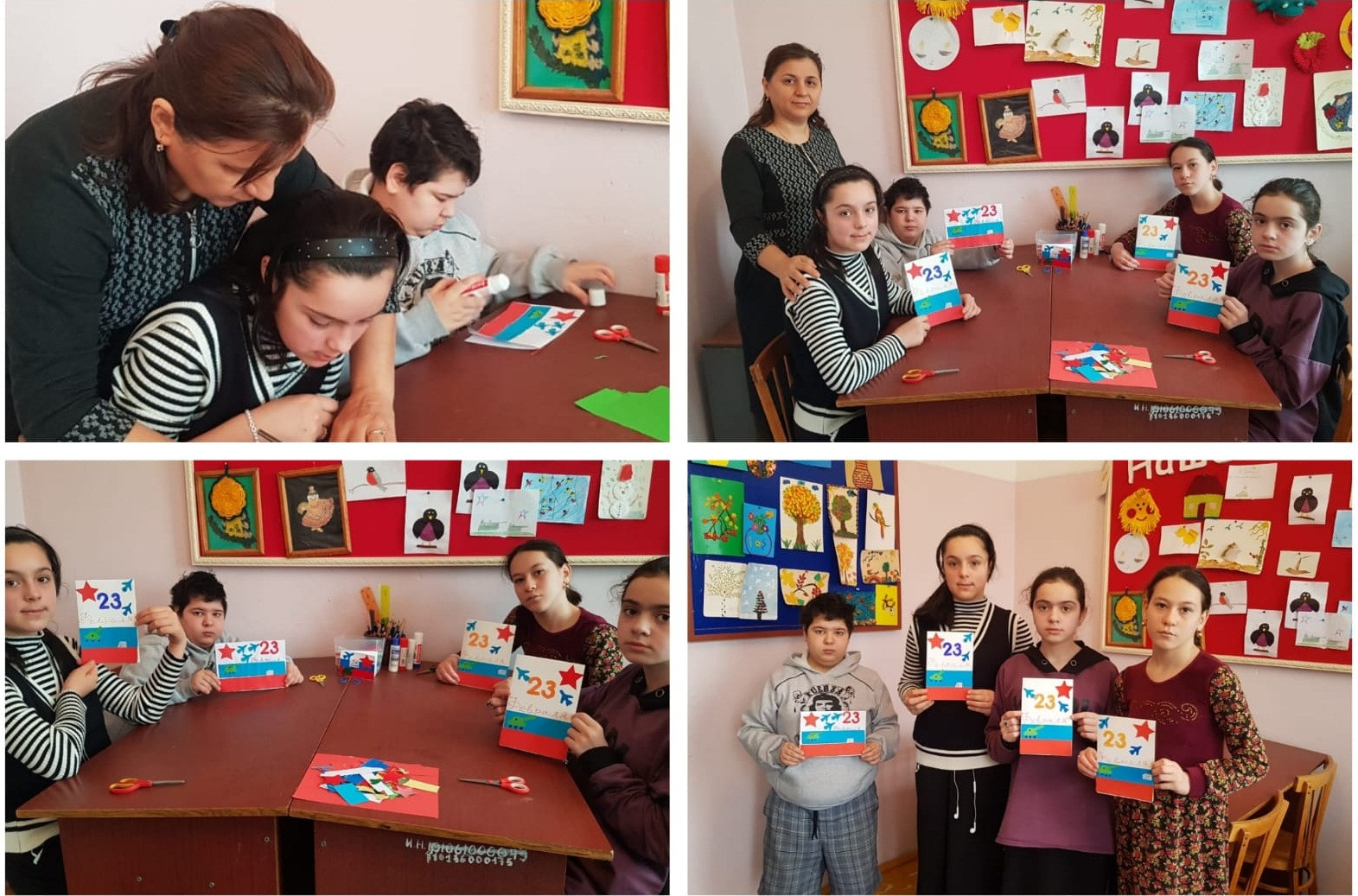 Занятие на тему : «Открытка для папы на 23 февраля»