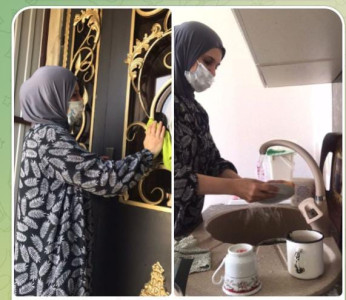 Социальный работник 3 отделения Казавова Зульфия . При выполнении своих должностных обязанностей.