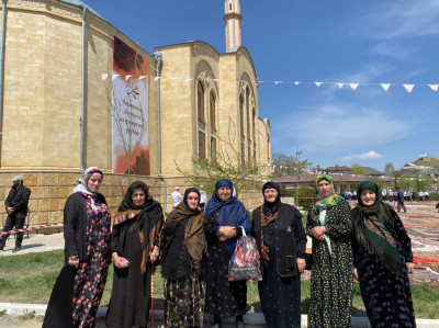 Посещение выставки реликвии Пророка Мухаммада в селении Леваши