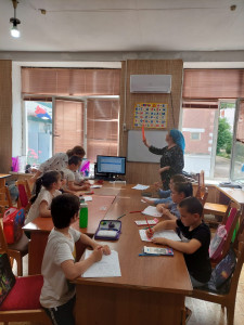 В группе дошкольной подготовки "Радуга" начались занятия с очередным набором детей