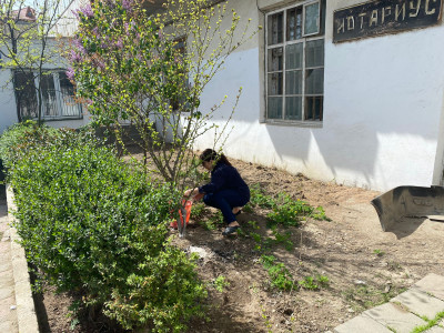Субботник по благоустройству и уборке территории Учреждения.