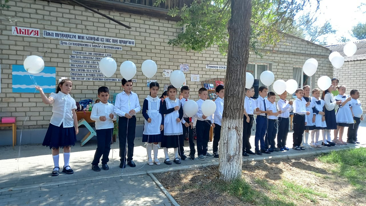 Работники КЦСОН Тарумовского района встретились со школьниками, чтобы рассказать о мире без терроризма