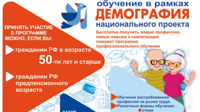 БЕСПЛАТНОЕ ПРОФЕССИОНАЛЬНОЕ ОБУЧЕНИЕ В РАМКАХ НАЦПРОЕКТА «ДЕМОГРАФИЯ»