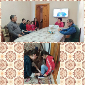 Поздравительный визит в с.Алкадар к семье Ахмедовых.