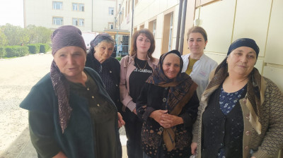 Выезд мобильной бригады в рамках нацпроекта "Демография" в с/х. Герейхановское, 1 отд.