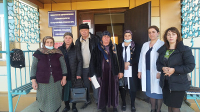 Очередной плановый выезд мобильной бригады в рамках нацпроекта ,,Демография",, Старшее поколение" в с.Карчаг, Зизик и Нютюг