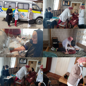 Выезд мобильной бригады 30.03.2022г. в с.Сергокала в рамках Нацпроекта"Старшее поколение"