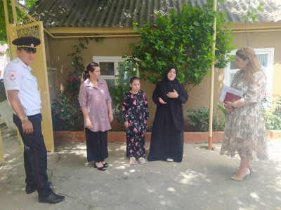 Подворный обход семей НБФ в с. Муцалаул.