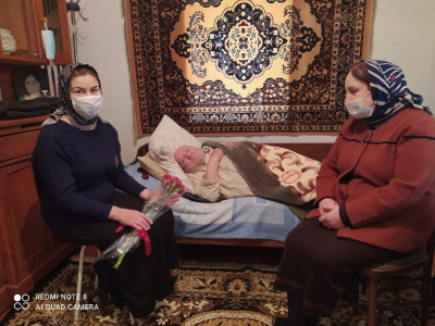 Сегодня,23 февраля,социальные работники с.Аксай от имени всех работников ГБУ РД КЦСОН в МО,,Хасавюртовский район ,, поздравили Ветерана ВОВ Кубатова К.К .с праздником. Пожелали ему здоровья и долгих лет жизни.