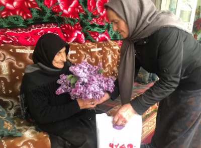 Поздравление Вдовы ветерана ВОВ Нурудинову Халимат